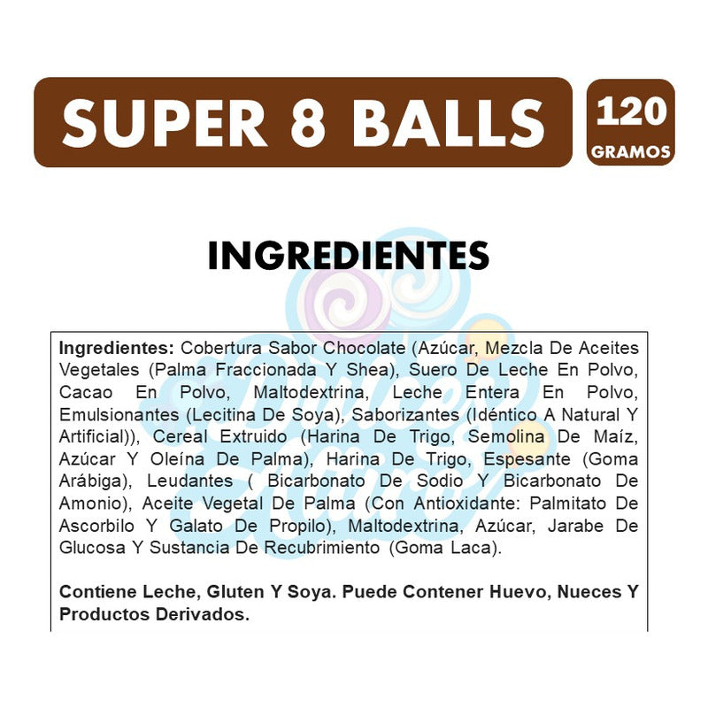 Super 8 Balls - Chocolate De Nestle (contiene 120 Gramos)