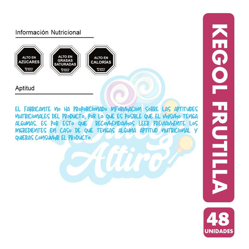 Kegol Frutilla - Masticable Rosado (caja Con 48 Unidades)