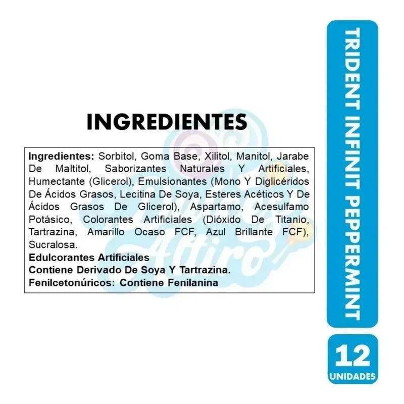 Trident Infinit Livemint Dentyne  (display Con 12 Uni)
