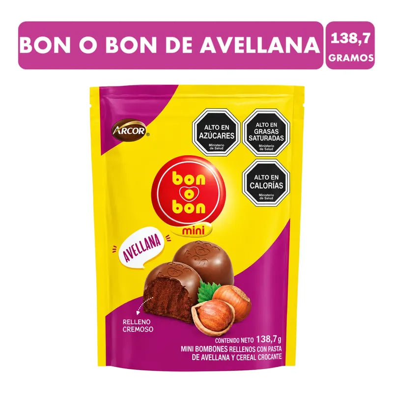 Bon O Bon Mini Bombones Rellenos Con Pasta De Avellana
