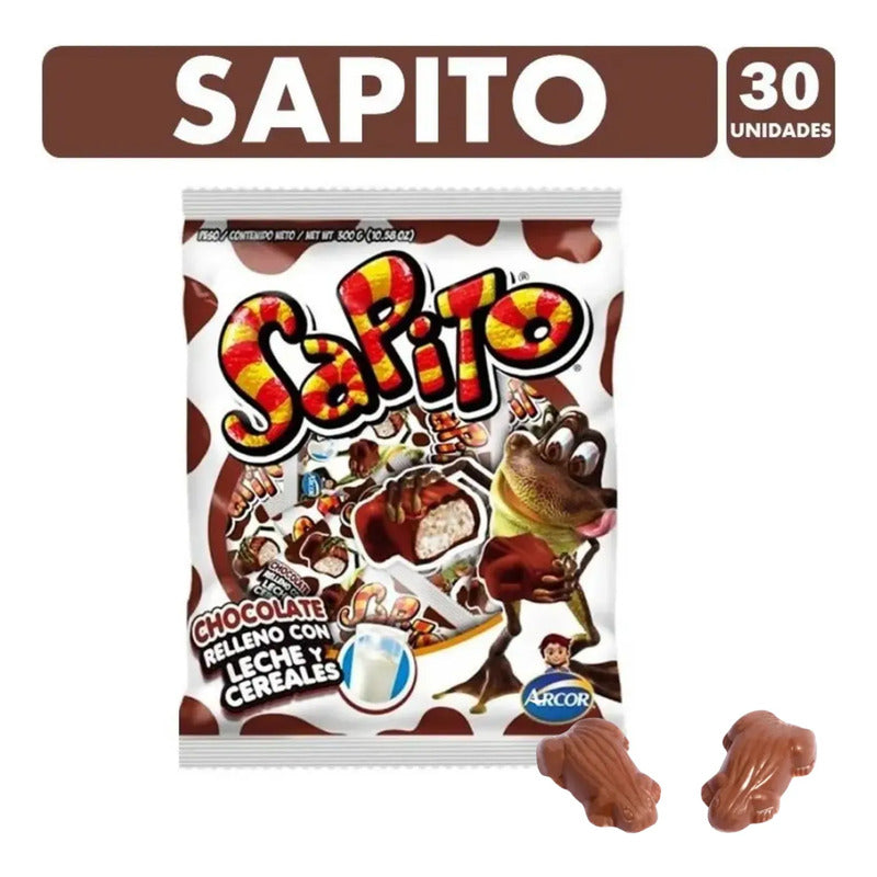 Sapito Chocolate Relleno De Arcor - Bolsa Con 30 Unidades