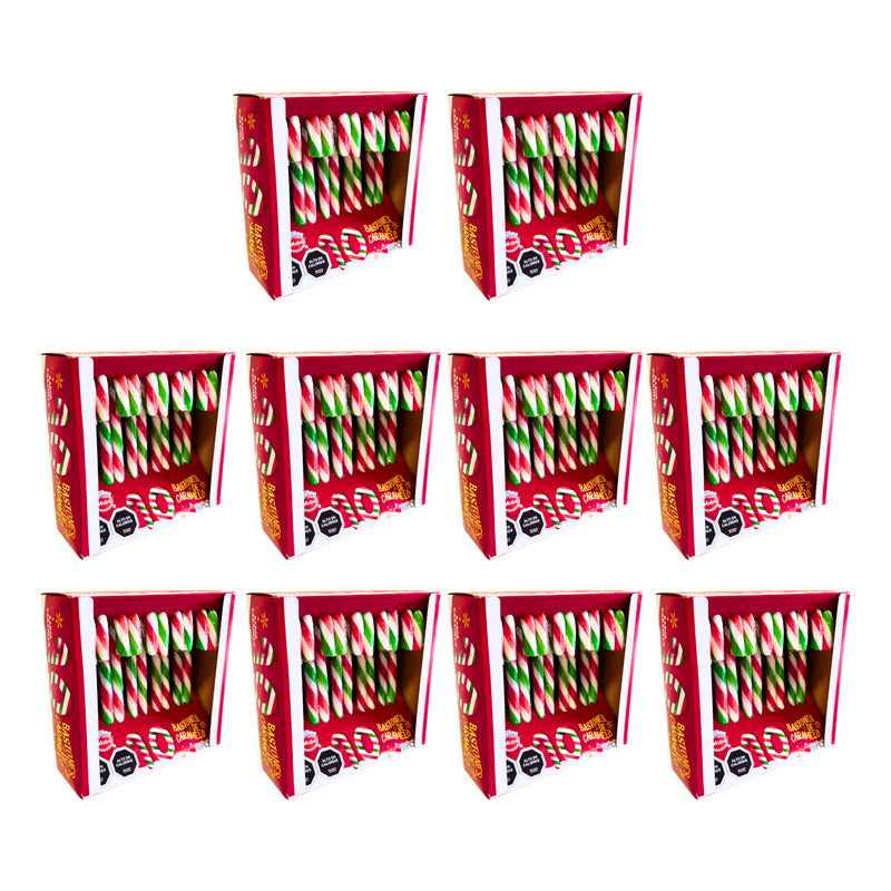 Bastones Sabor Caramelos Especial Navidad - Pack 10 Cajas