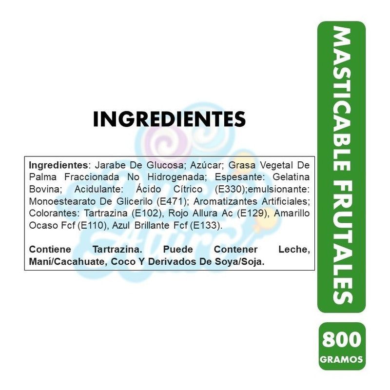 Masticable Frutales Bolsa 800gr