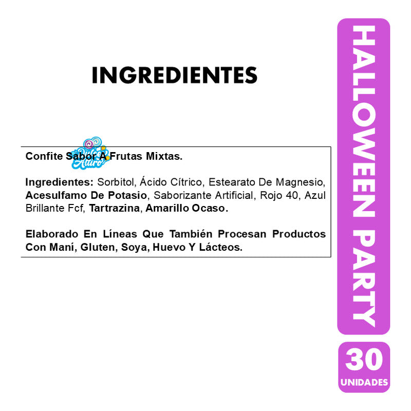 Dulces Para Halloween En Forma De Figuras Terroríficas (30u)