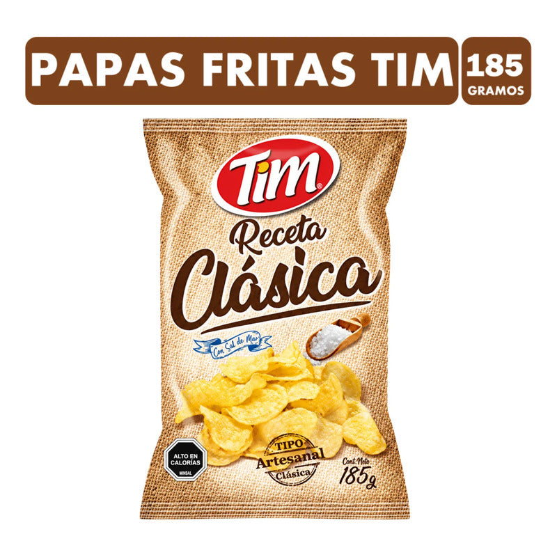 Papas Fritas Tim Receta Clásica Con Sal De Mar (185 Gramos)