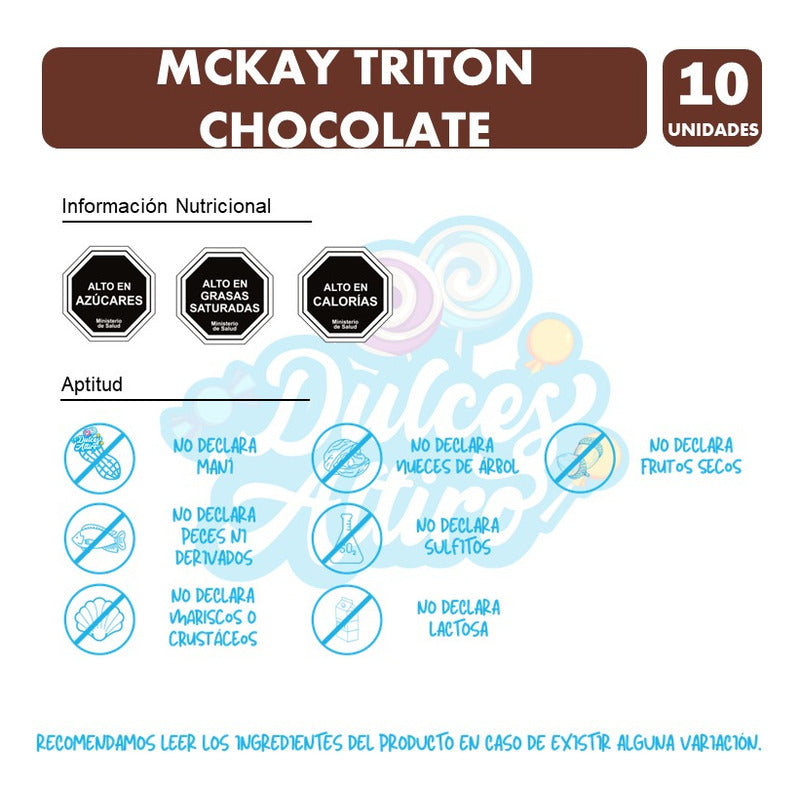 Mini Tritón De Chocolate-galleta Para Colación(pack Con 10u)