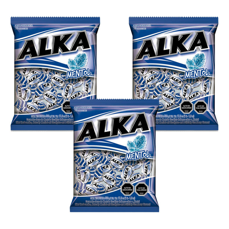 Alka Mentol Individual - Pack De 3 Bolsas De 100un C/u