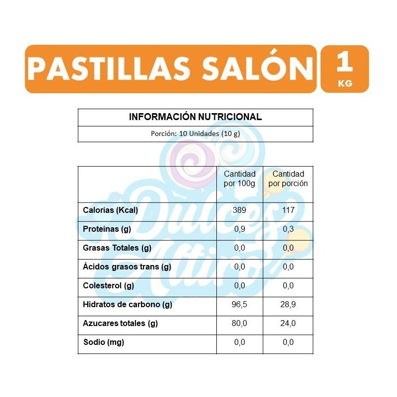 Pastillas De Salón Surtidas (bolsa Con 1 Kilogramo)