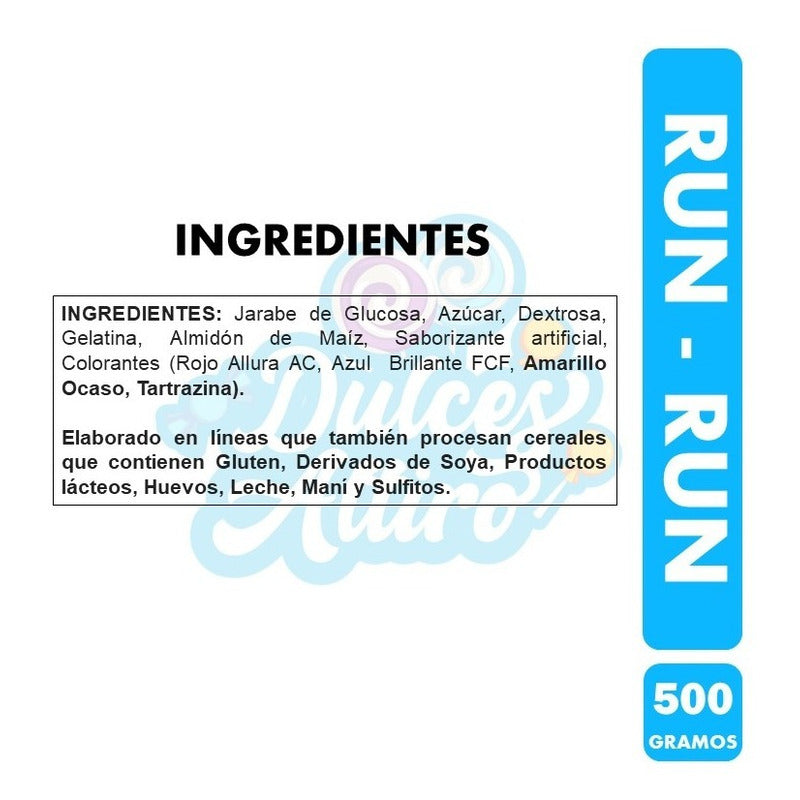 Dulces Marshmallows Run Run, De Fruna (bolsa De 500 Gramos).