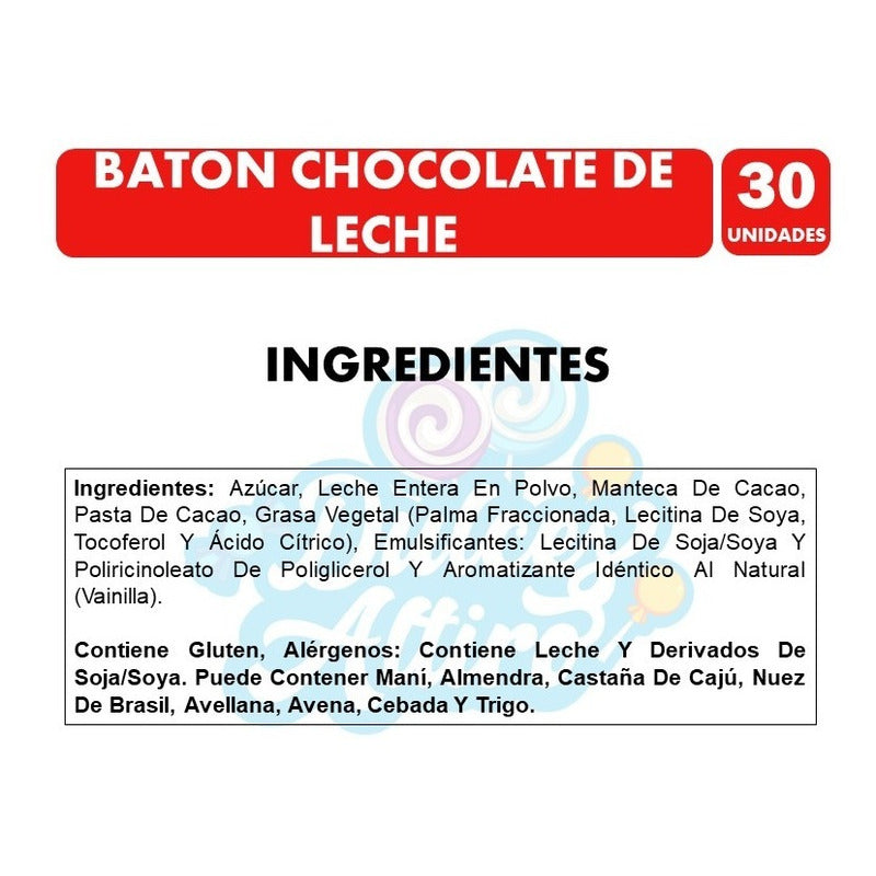 Chocolate Baton De Chocolate Negro X30