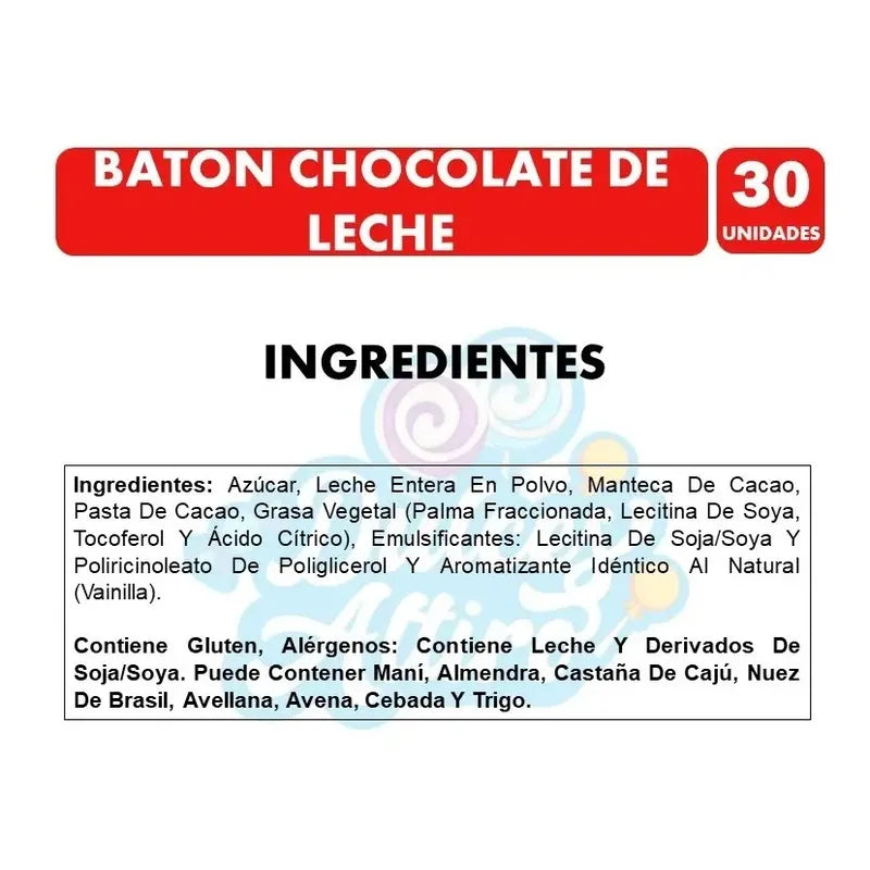 Chocolate Baton De Chocolate Negro X30