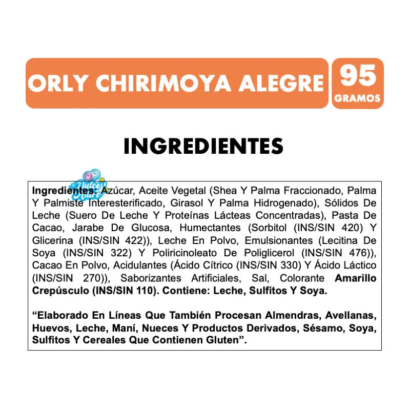 Chocolate Orly Chirimoya Alegre De Ambrosoli (barra 95gr)