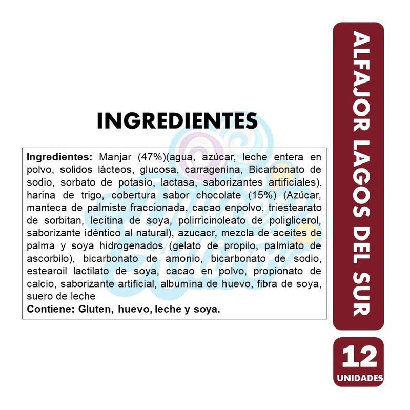 Alfajor Lagos Del Sur Sabor Clásico (pack De 12 Unidades)