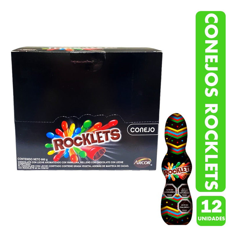 Chocolate Rocklets Forma De Conejo - Especial Pascua (12 Un)