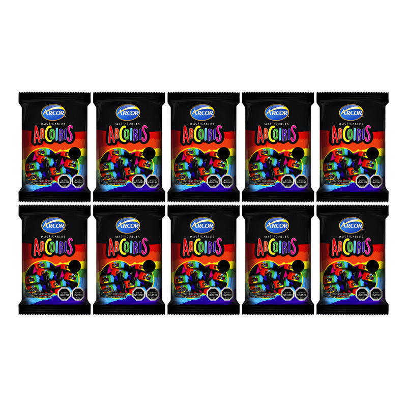Dulces Para Halloween - Masticables Arcoíris (pack 10 Uni)
