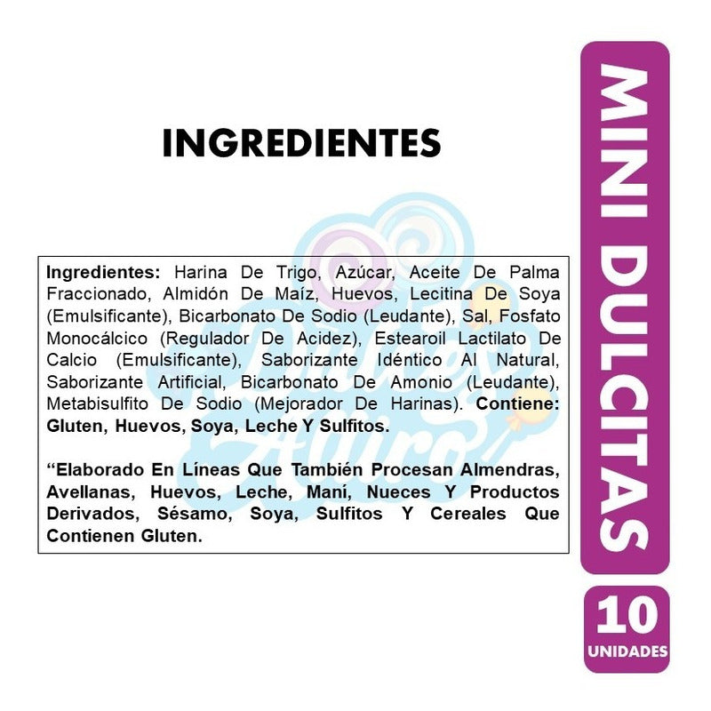 Galletas Mini Dulcitas De Costa (para Colación) - Pack 10un.