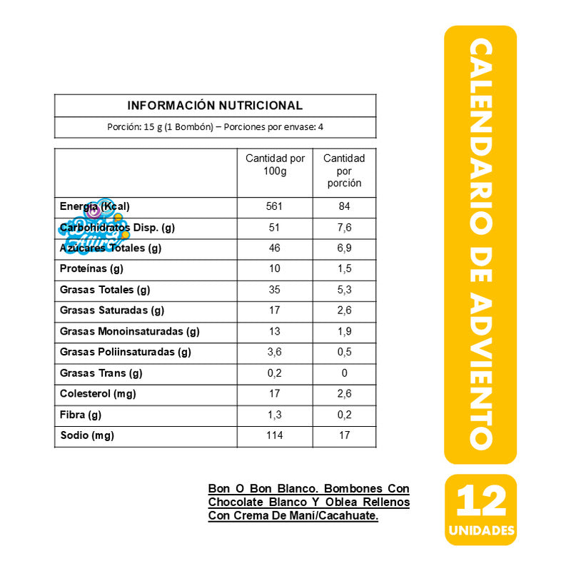 Calendario De Adviento - Bon O Bon Surtidos (caja Con 12 Un)