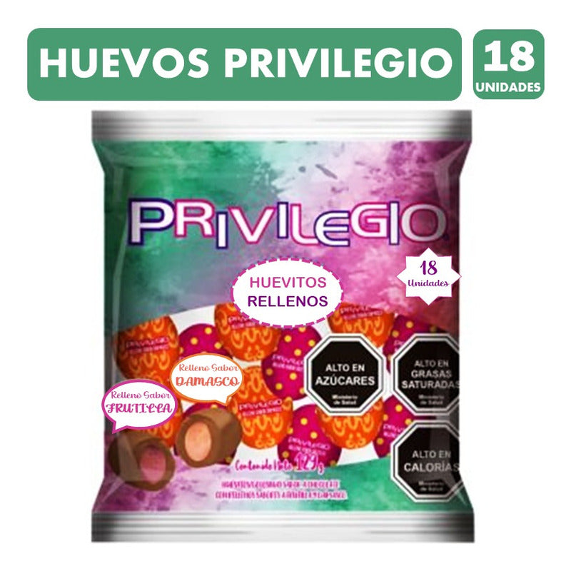 Huevitos De Chocolate Privilegio - Rellenos (bolsa 18 Uni)