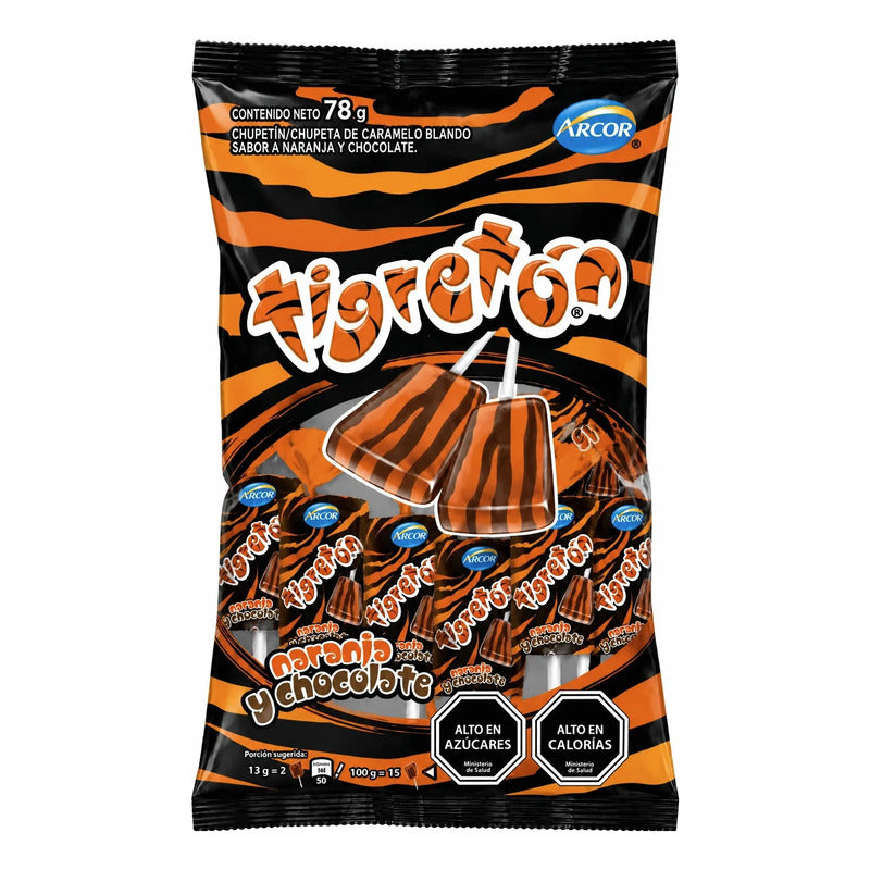 Dulces Para Halloween - Tigretón Sabor Naranja Y Chocolate