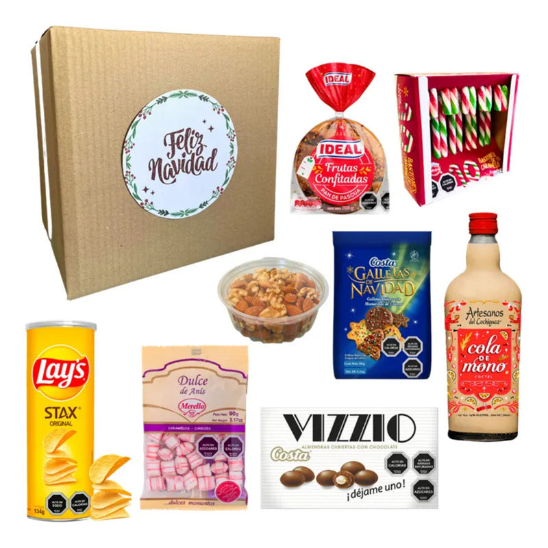 Caja Navideña Especial Para Regalar - Productos Surtidos