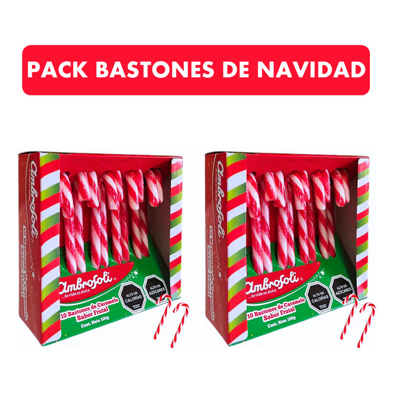 Dulces Para Navidad - Bastones Navideños Ambrosoli (pack 2u)