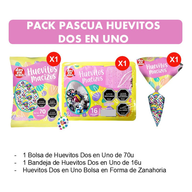 Pack Huevitos De Pascua + Bolsa Zanahoria Dos En Uno