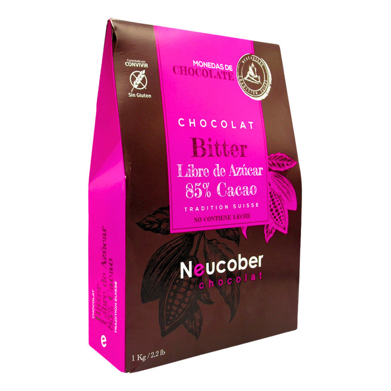 Cobertura Chocolate Bitter 85% Libre De Azúcar Neucober