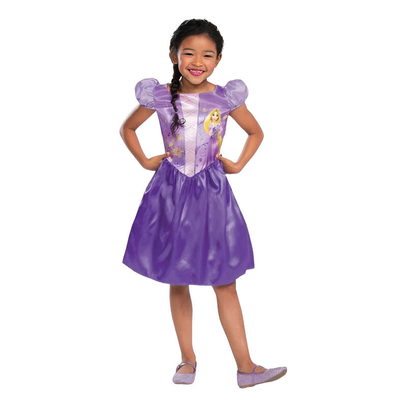 Disfraz Traje De Niña Rapunzel Princesa Disney Talla (7-8) Lila