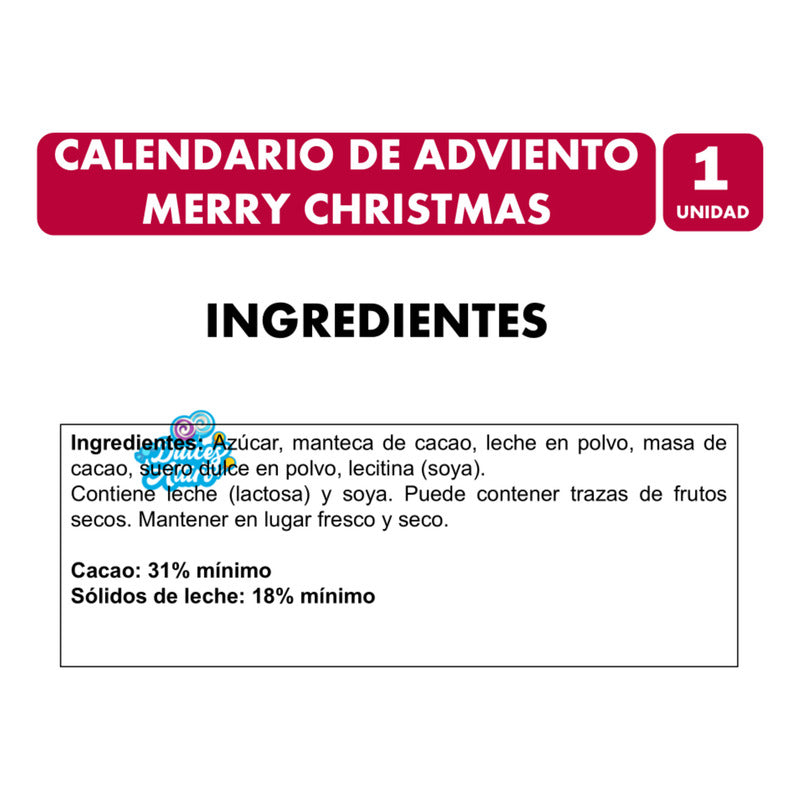 Calendario Adviento Diseño Casa - 24 Días Para Navidad