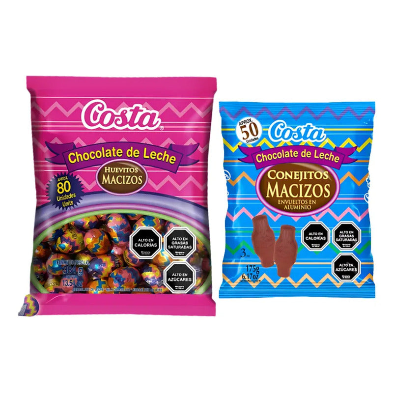 Pack Bolsa Huevitos De Pascua Costa + Conejitos Costa
