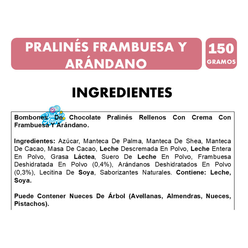 Bombones Rellenos Heido De Frutos Rojos Para Regalo (150gr)