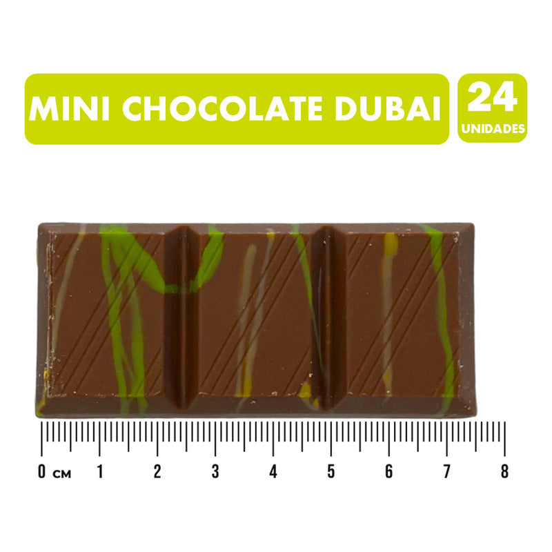Chocolate Dubai Mini De Pistacho - Chocolate Viral Caja 24u