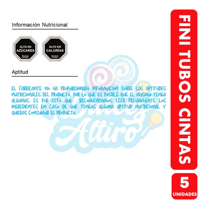 Fini Cintas Frutilla Ácida  - Geles Dulces (pack 5 Unidades)