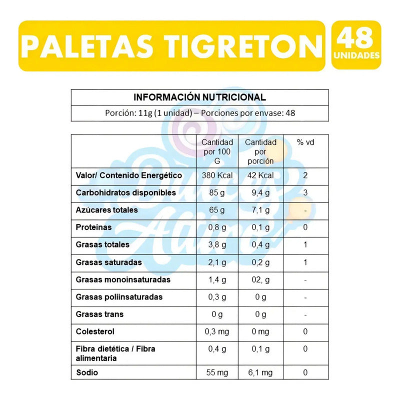 Paleta Tigretón De Arcor (caja Con 48 Unidades)