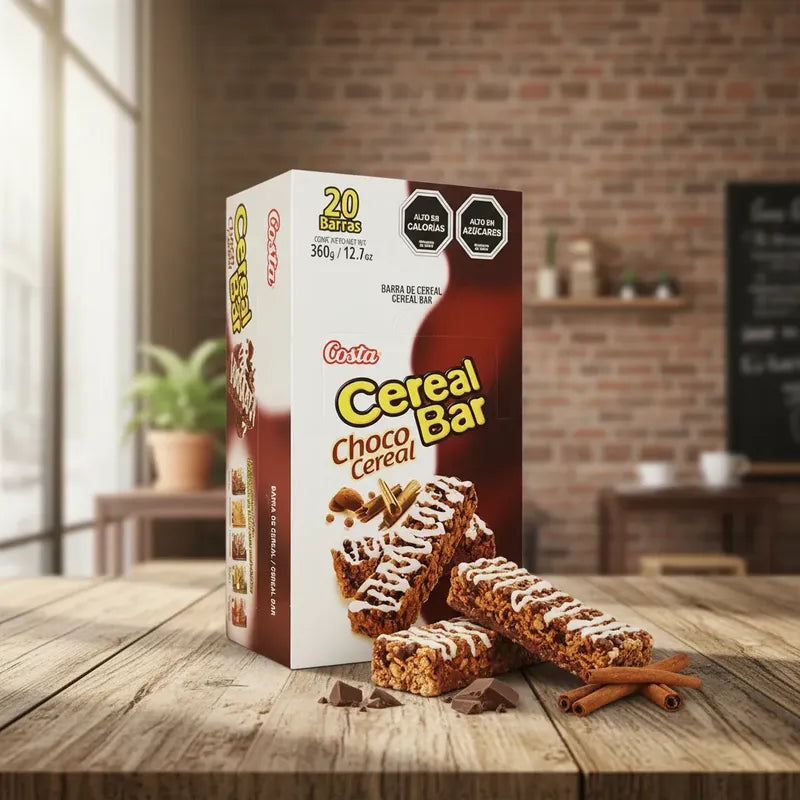 Barras De Cereal Sabor Chocolate (caja Con 20 Unidades)