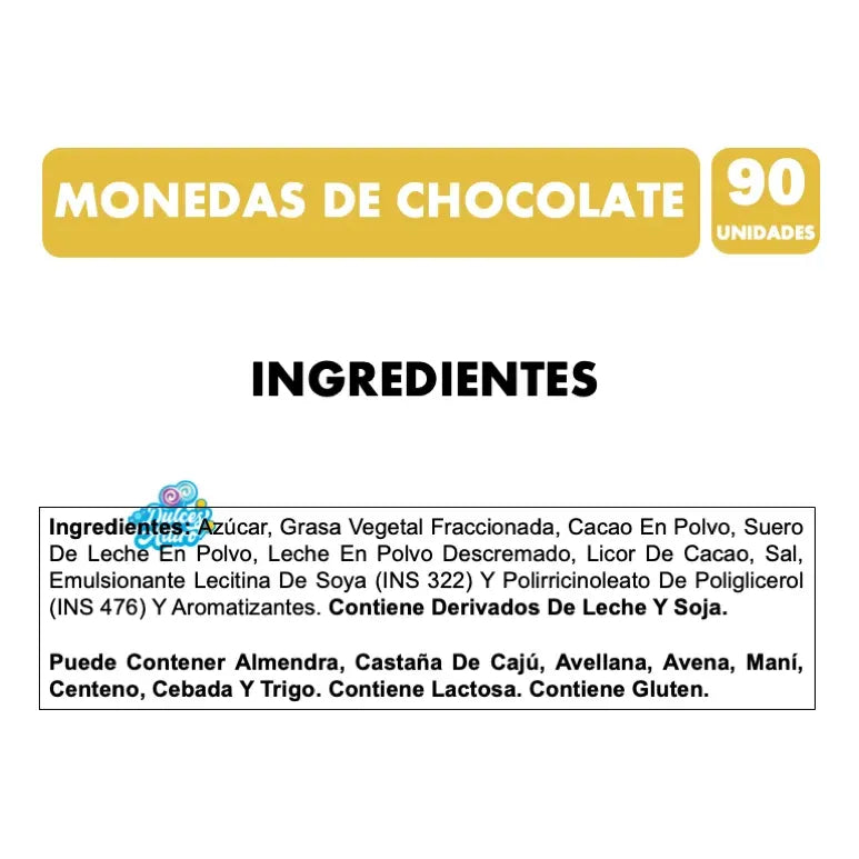 Monedas De Chocolate Pote 90 Unidades Para Cumpleaños Piñata