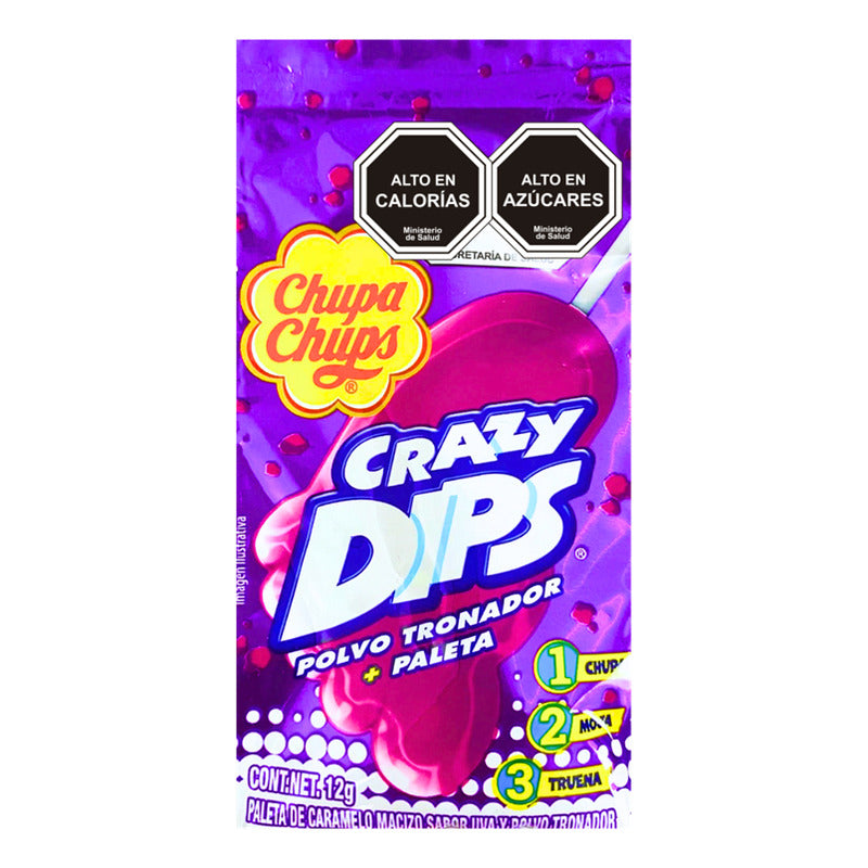 Petazeta Crazy Dips Sabor Uva De Chupa Chups (12 Gramos)