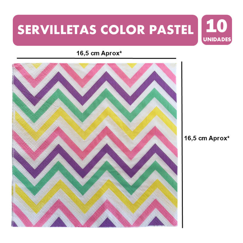 Pack Cumpleaños Color Pastel -adornos Accesorios Decoración