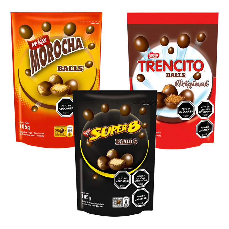 Chocolates Balls Variedades Nestlé - Pack De 3 Unidades