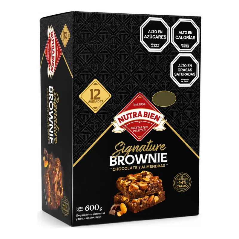 Brownie Nutra Bien Bizcocho Chocolate Almendras (12 Uni)