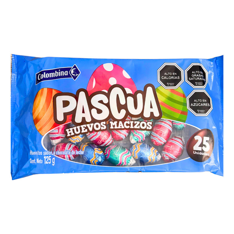 Huevitos De Chocolate Macizos De Colombina (bandeja 25 Uni)