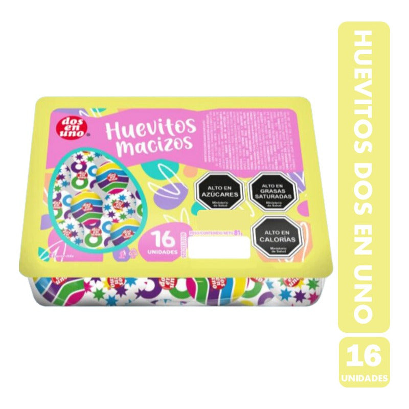 Huevitos De Chocolate Dos En Uno Macizos (caja Con 16un)