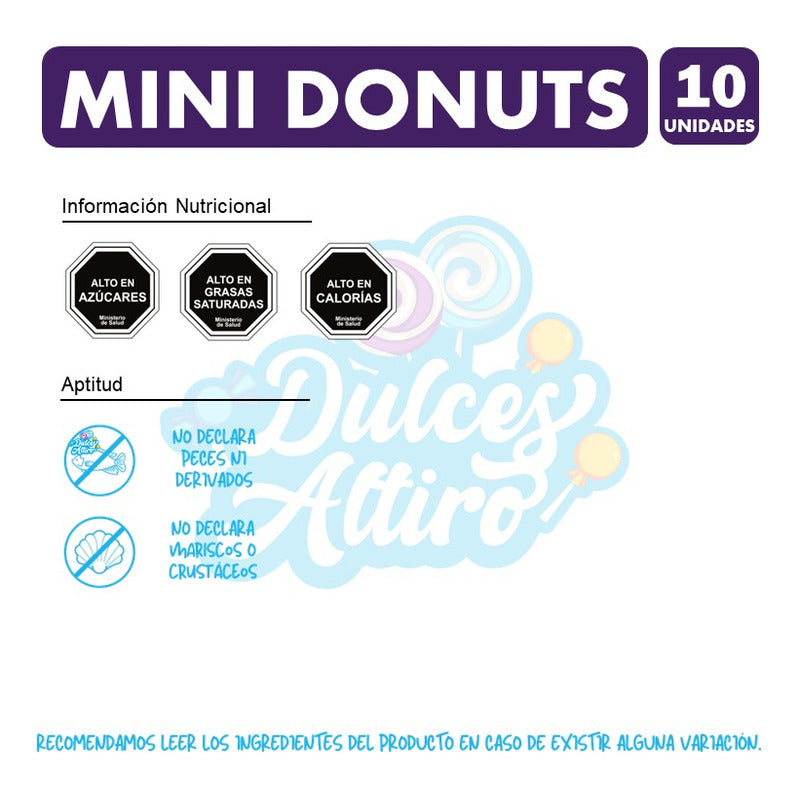 Galletas Mini Donuts, De Costa (para Colación) - Pack 10uni.