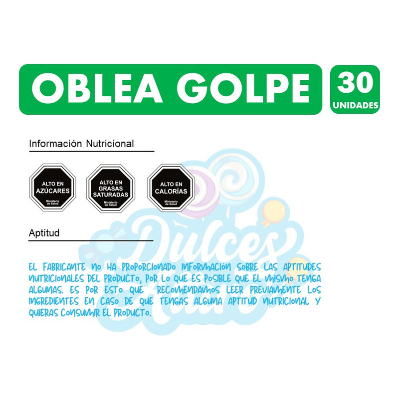 Oblea Golpe De Arcor (caja Con 30 Unidades)