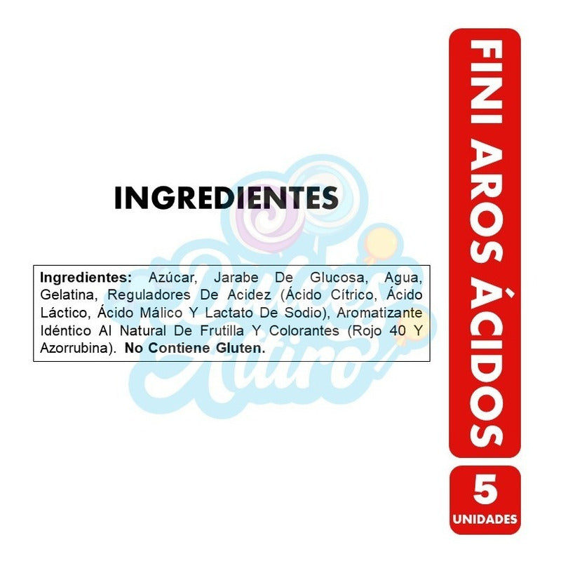 Gomitas De Aros Acidos Fini (pack Con 5 Unidades)