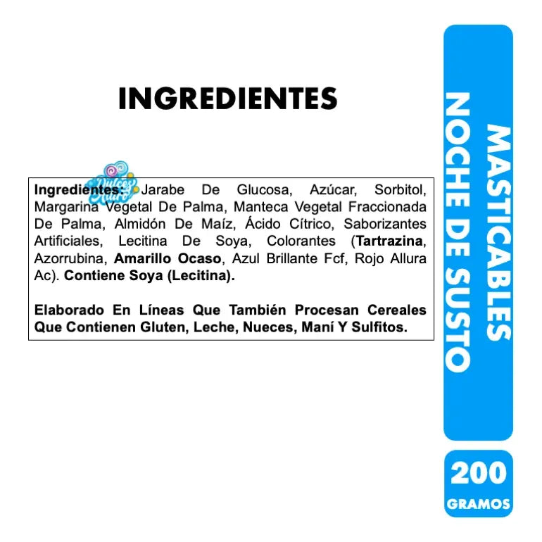 Dulces Para Halloween - Masticables Frutales Noche De Susto