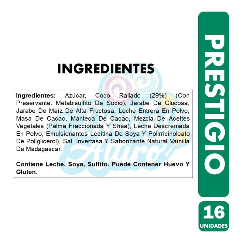 Prestigio De Nestle Chocolate Relleno De Coco (caja Con 16u)
