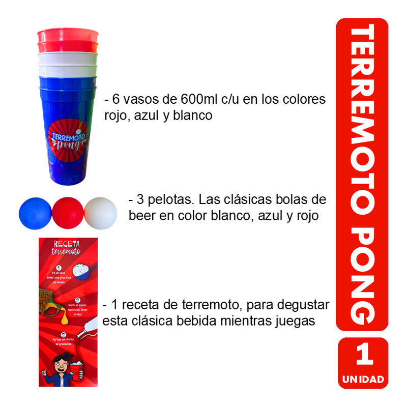 Terremoto Pong - Vasos Para Jugar Terremoto Pong Con Pelota