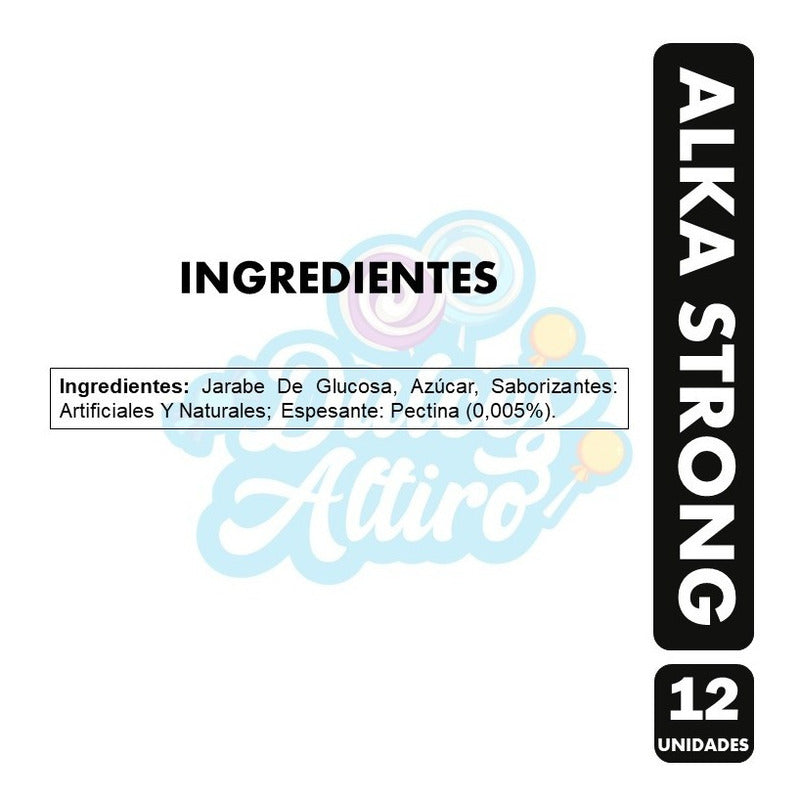 Caramelos Alka Strong Negro De Arcor (caja Con 12 Unidades).