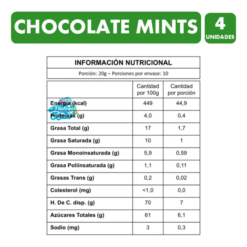 Chocolate Mints Maitre Truffout Importados (pack De 4 Un)